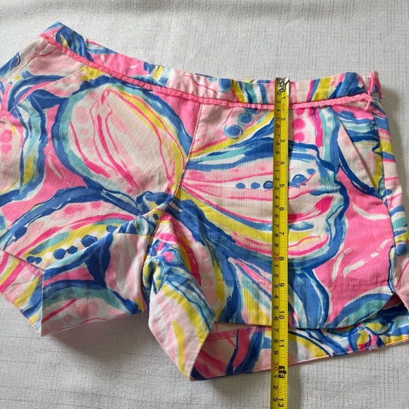 Lilly Pulitzer 4” Adie Shorts Pink Sunset Vacation Colorful Beach Size 2 - Picture 6 of 9